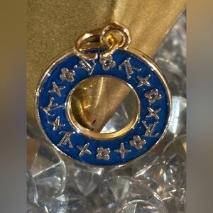 💙 LV 💙 Elegant Blue and Gold Designer Inspired Pendant
